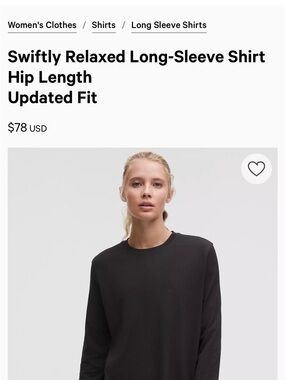 lululemon athletica Black Long-Sleeve Crewneck Top